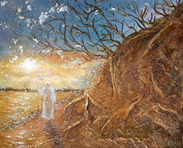 Peinture intitulée "Epistle" par Alla Kosteleckaya, Œuvre d'art originale, Acrylique Monté sur Châssis en bois