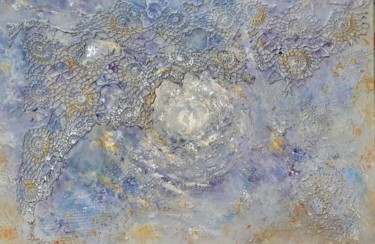 Painting titled "Lace of Life 3" by Alla Kosteleckaya, Original Artwork, Acrylic Mounted on Wood Stretcher frame