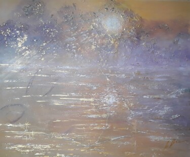 Картина под названием "Misty morning" - Alla Kosteleckaya, Подлинное произведение искусства, Акрил Установлен на Деревянная…