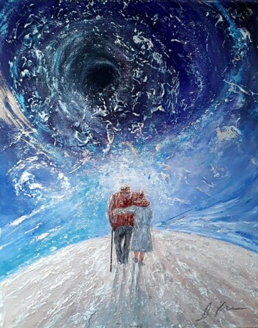 Картина под названием "Two together forever" - Alla Kosteleckaya, Подлинное произведение искусства, Акрил Установлен на Дере…
