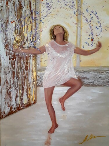 Peinture intitulée "Let's dance" par Alla Kosteleckaya, Œuvre d'art originale, Acrylique Monté sur Châssis en bois