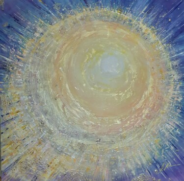 Painting titled "The light of your l…" by Alla Kosteleckaya, Original Artwork, Acrylic Mounted on Wood Stretcher frame