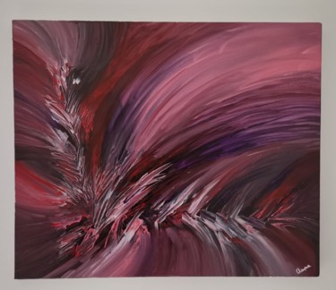 Painting titled ""ENERGY"" by Alfia Kiamova, Original Artwork, Acrylic Mounted on Wood Stretcher frame