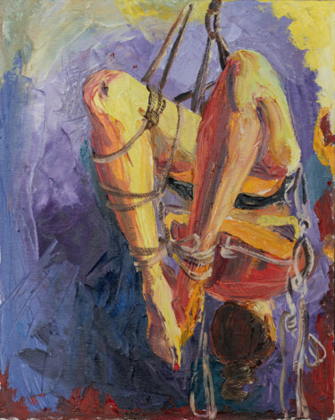 Malerei mit dem Titel "Upside Down" von Alfia Kircheva, Original-Kunstwerk, Öl