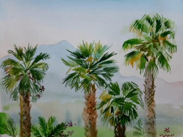 Painting titled "Turkey, Antalya. Pa…" by Alfia Kircheva, Original Artwork, Watercolor