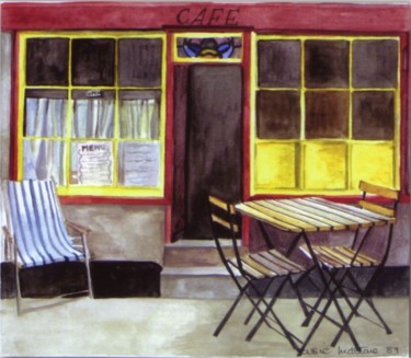 Painting titled "Cafe 2" by Susie Lidstone, Original Artwork