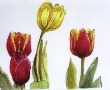 Painting titled "Tulips" by Susie Lidstone, Original Artwork