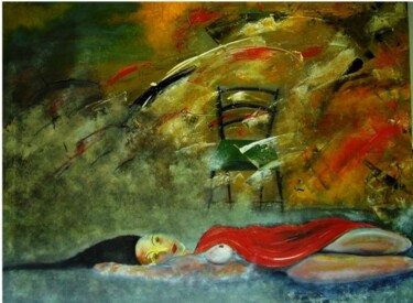 Pittura intitolato "LONTANO IN SILENZIO…" da Alfio Catania Bruciovento, Opera d'arte originale