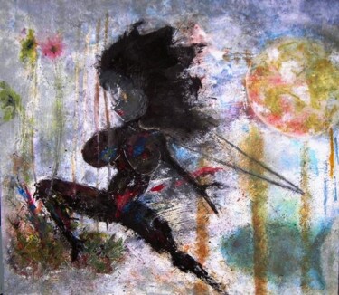 Pittura intitolato "serie intima tribal…" da Alfio Catania Bruciovento, Opera d'arte originale