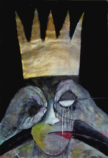 Pittura intitolato "loneliness of power" da Alfio Catania Bruciovento, Opera d'arte originale