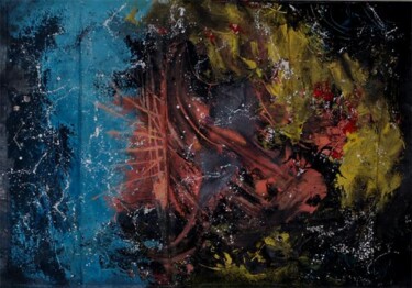 Pittura intitolato "gorges- ( submarine…" da Alfio Catania Bruciovento, Opera d'arte originale, Olio