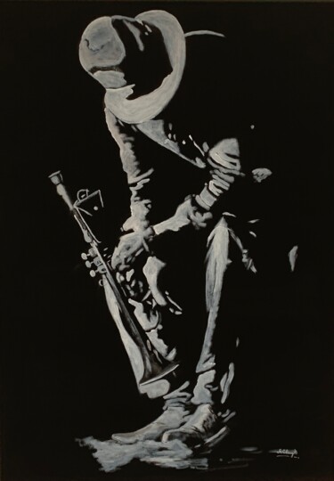 Schilderij getiteld "Jazz" door Alfons Cluyts, Origineel Kunstwerk, Acryl