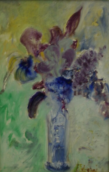 Pittura intitolato "Iris" da Alfonsina Folegnani, Opera d'arte originale, Olio