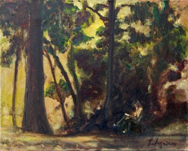 Malarstwo zatytułowany „giallo-40x50-olio-s…” autorstwa Alfonsina Folegnani, Oryginalna praca, Olej