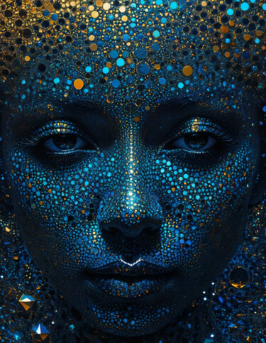 Arte digitale intitolato "Bluekia" da Alfonso Domínguez, Opera d'arte originale, Immagine generata dall'IA