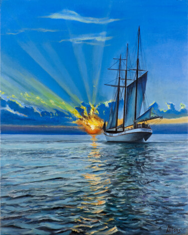 Painting titled "Sweet light" by Alfonso Fernandez Gregori, Original Artwork, Oil