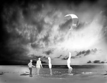 Arte digital titulada "Chicos en la Playa" por Alfonso García, Obra de arte original, Fotografía digital