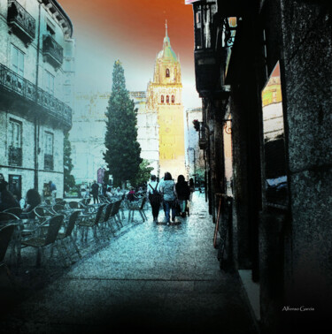 Fotografie mit dem Titel "Catedral desde call…" von Alfonso García, Original-Kunstwerk, Digitale Malerei