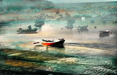 Fotografía titulada "Neblina en el Muelle" por Alfonso García, Obra de arte original, Fotografía digital