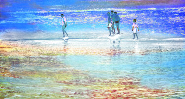 Grafika cyfrowa / sztuka generowana cyfrowo zatytułowany „Escena de Playa” autorstwa Alfonso García, Oryginalna praca, Fotog…