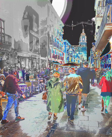 Digitale Kunst mit dem Titel "Calle la Rúa 3" von Alfonso García, Original-Kunstwerk, Digitale Fotografie