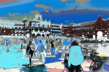 Digitale Kunst mit dem Titel "Plaza mayor de Sala…" von Alfonso García, Original-Kunstwerk, Digitale Fotografie
