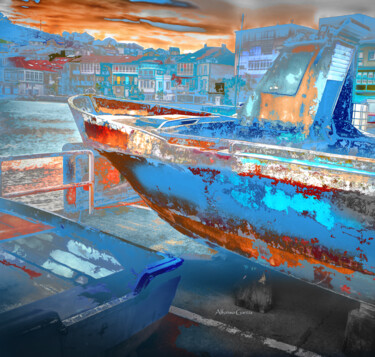 Arte digital titulada "Barco muy Viejo" por Alfonso García, Obra de arte original, Fotografía digital