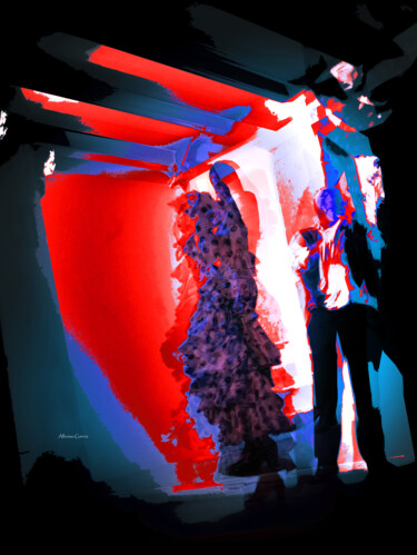 Grafika cyfrowa / sztuka generowana cyfrowo zatytułowany „Flamenco 2” autorstwa Alfonso García, Oryginalna praca, Fotografia…