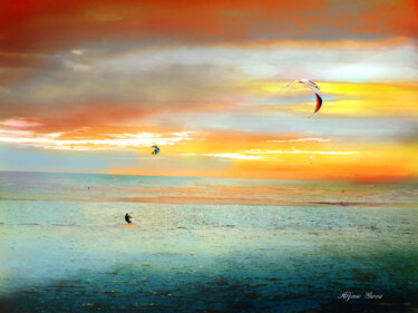 Arts numériques intitulée "Viento en la Playa" par Alfonso García, Œuvre d'art originale, Photographie numérique
