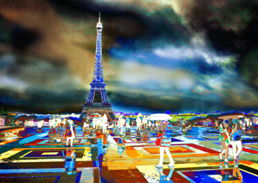 Arte digital titulada "La Torre Eiffel en…" por Alfonso García, Obra de arte original, Fotografía digital