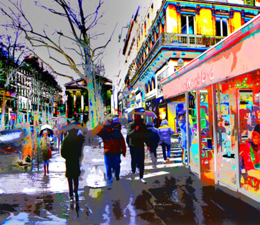 Digital Arts titled "Lluvia en París 2" by Alfonso García, Original Artwork, Digital Photography