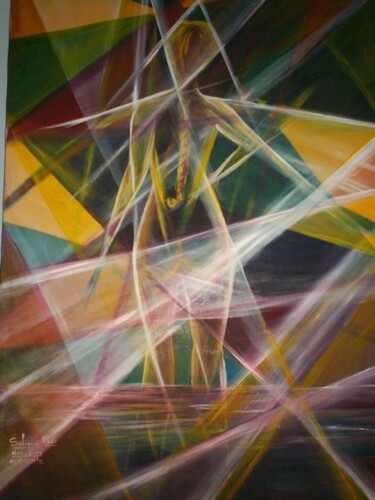 Pintura titulada "Mulher em transpare…" por Alfonso Salinas Cruz, Obra de arte original, Acrílico