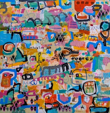 绘画 标题为“Like jazz” 由Alfonso Sánchez, 原创艺术品, 丙烯 安装在木质担架架上