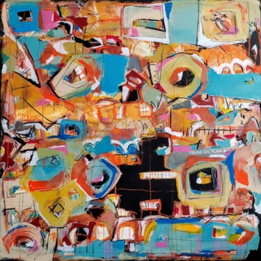Картина под названием "Electricity" - Alfonso Sánchez, Подлинное произведение искусства, Акрил Установлен на Деревянная рама…