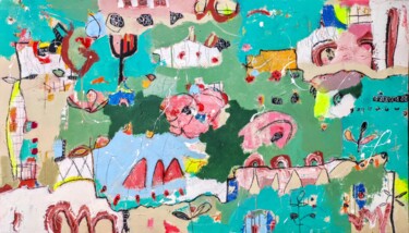 Картина под названием "The animated forest" - Alfonso Sánchez, Подлинное произведение искусства, Акрил