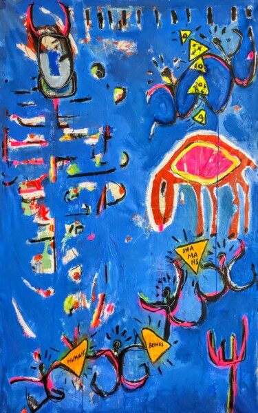 Malerei mit dem Titel "The triumph of man" von Alfonso Sánchez, Original-Kunstwerk, Acryl