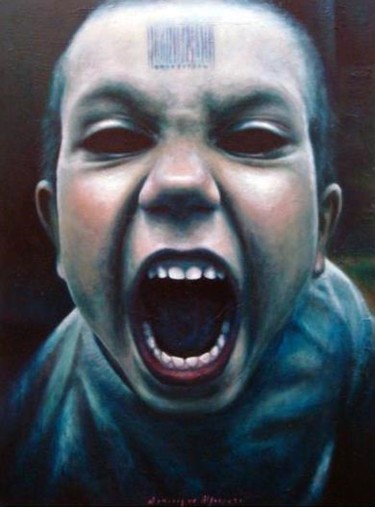 Painting titled "rage by Dominique A…" by Dominique Alfonso, Original Artwork, Oil