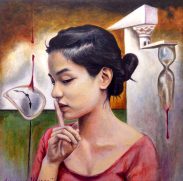 Peinture intitulée "Silence III" par Dominique Alfonso, Œuvre d'art originale, Huile