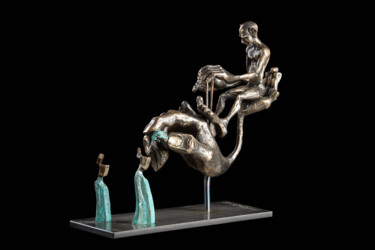 Sculpture intitulée "Hirnverteiler" par Alfred Eberharter, Œuvre d'art originale, Bronze