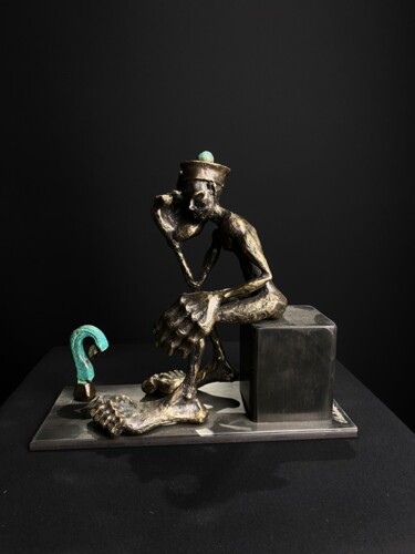 Escultura intitulada "Denker" por Alfred Eberharter, Obras de arte originais, Bronze