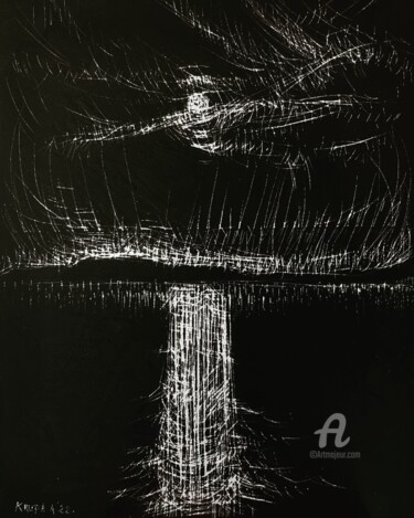 Malarstwo zatytułowany „One night at the Kv…” autorstwa Alfred Freddy Krupa, Oryginalna praca, Atrament