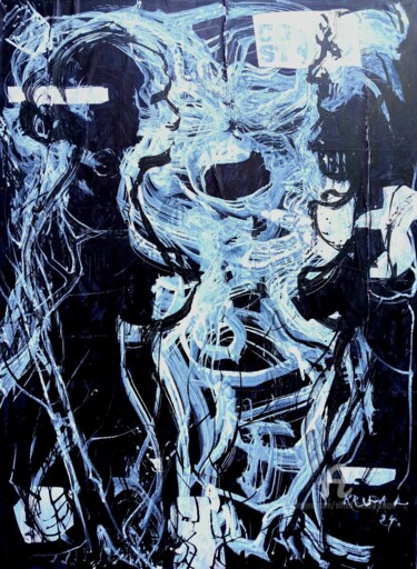 Рисунок под названием "In the folds of pas…" - Alfred Freddy Krupa, Подлинное произведение искусства, Коллажи
