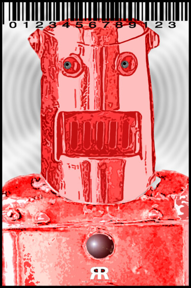 Arte digital titulada "Robot alfa 001" por Alfredo Blasco Nuin, Obra de arte original, Foto-montaje
