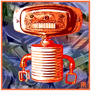 Arte digital titulada "Robot alfa002" por Alfredo Blasco Nuin, Obra de arte original, Trabajo Digital 2D