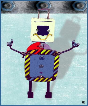 Цифровое искусство под названием "Robot alfa 004-1" - Alfredo Blasco Nuin, Подлинное произведение искусства, 2D Цифровая Раб…