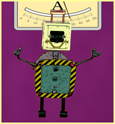 Artes digitais intitulada "Robot alfa 004 - 2" por Alfredo Blasco Nuin, Obras de arte originais, Trabalho Digital 2D