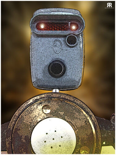 Arte digital titulada "Robot alfa 005 -Gri…" por Alfredo Blasco Nuin, Obra de arte original, Trabajo Digital 2D