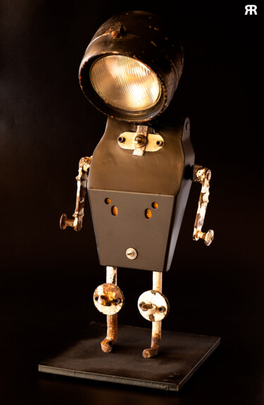 Diseño titulada "Robot lámpara de re…" por Alfredo Blasco Nuin, Obra de arte original, Luminaria