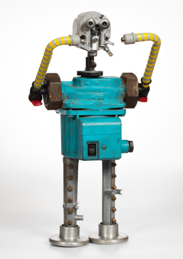 Γλυπτική με τίτλο "Recycled robot "Aba…" από Alfredo Blasco Nuin, Αυθεντικά έργα τέχνης, Μέταλλα