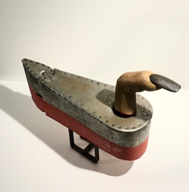 Sculpture titled "INDEX goose" by Alfredo Chiaramonte, Original Artwork, Metals